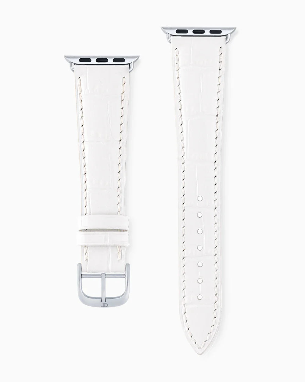 Caiman Series 3 luxury Apple Watch leather band straight from above