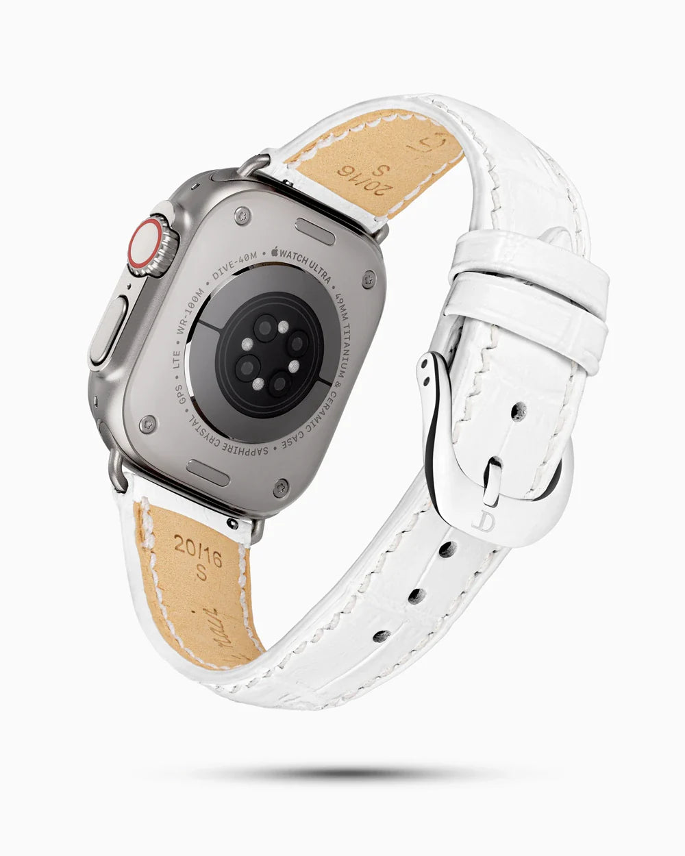 Caiman Series 3 luxury Apple Watch leather band circular image