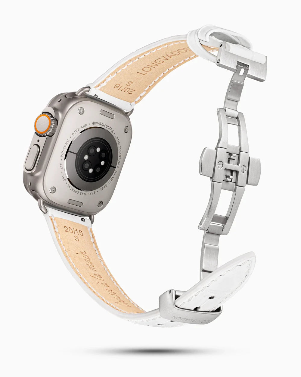 Caiman Series 3 luxury Apple Watch leather band circular image