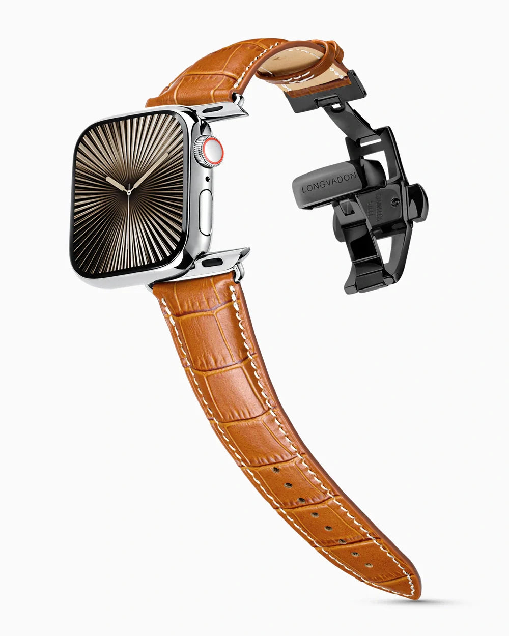 Caiman Series 3 | Windsor Mat w/ Contrast Stitch | for Apple Watch Series 10-11 (46MM)