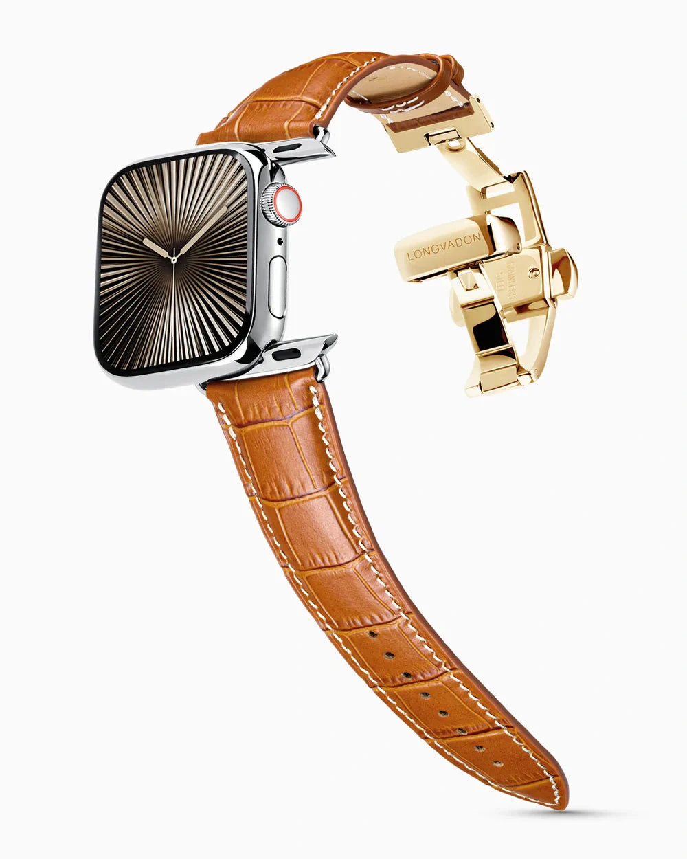 Caiman Series 3 | Windsor Mat w/ Contrast Stitch | for Apple Watch Series 10-11 (42MM)