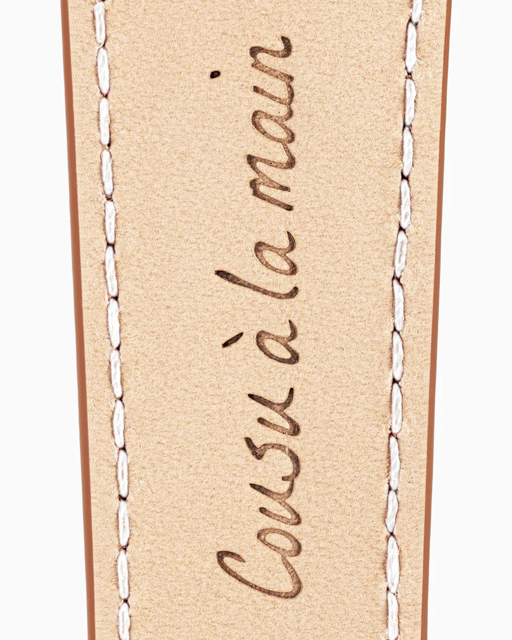 Caiman Series 3 luxury Apple Watch leather band closeup