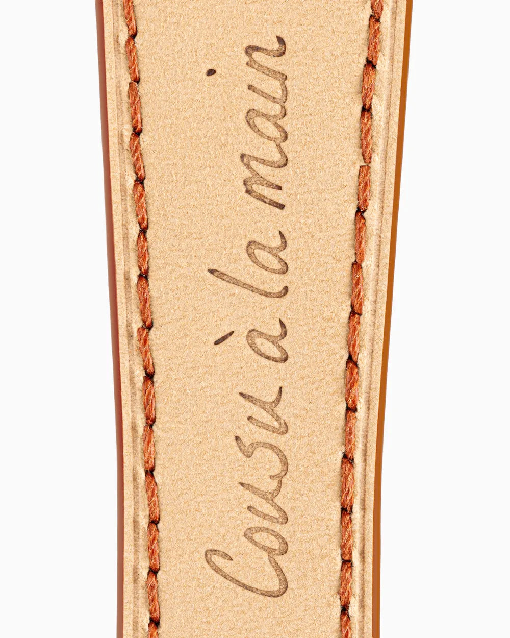 Caiman Series 3 luxury Apple Watch leather band closeup