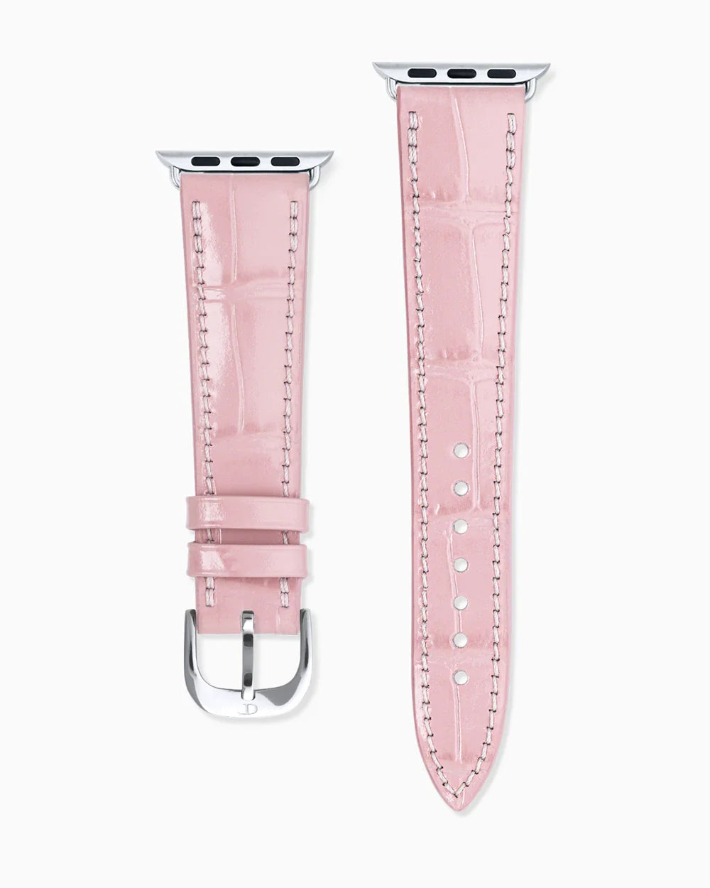 Caiman Calf designer Apple Watch leather band straight from above