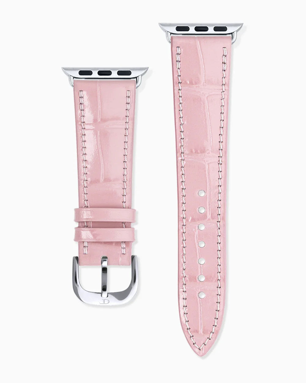 Caiman Calf designer Apple Watch leather band straight from above