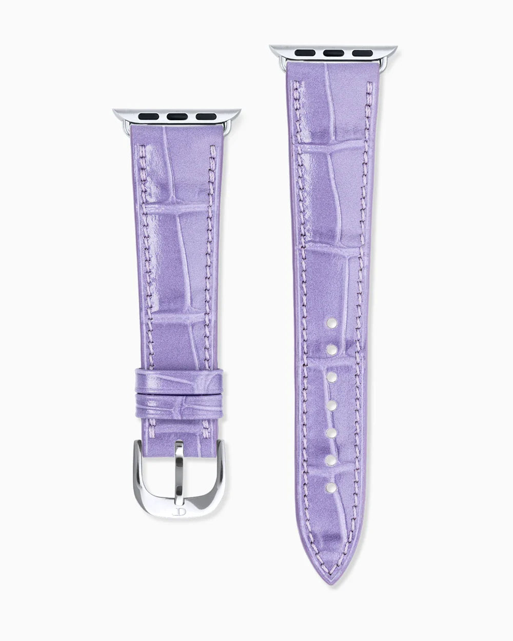 Caiman Calf designer Apple Watch leather band straight from above