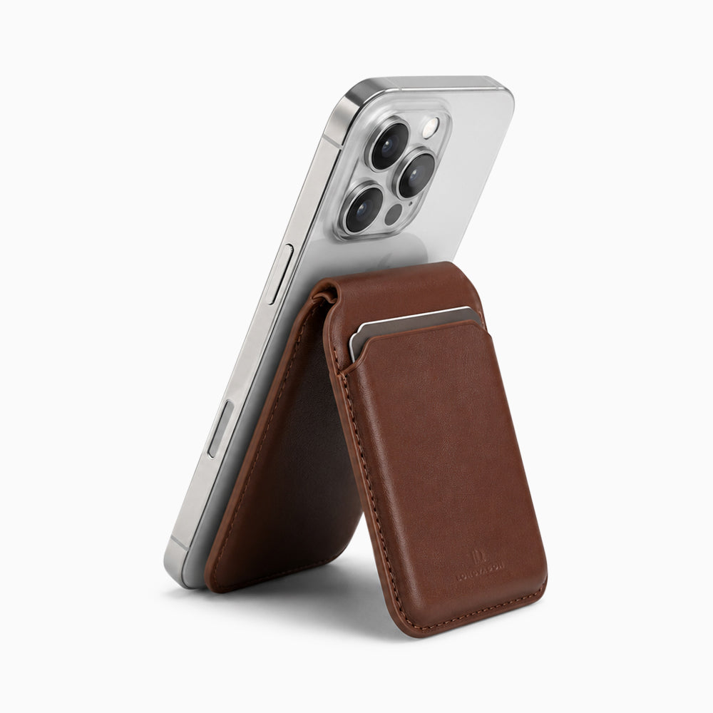 Magsafe Cardholder with stand | Marron Caramel