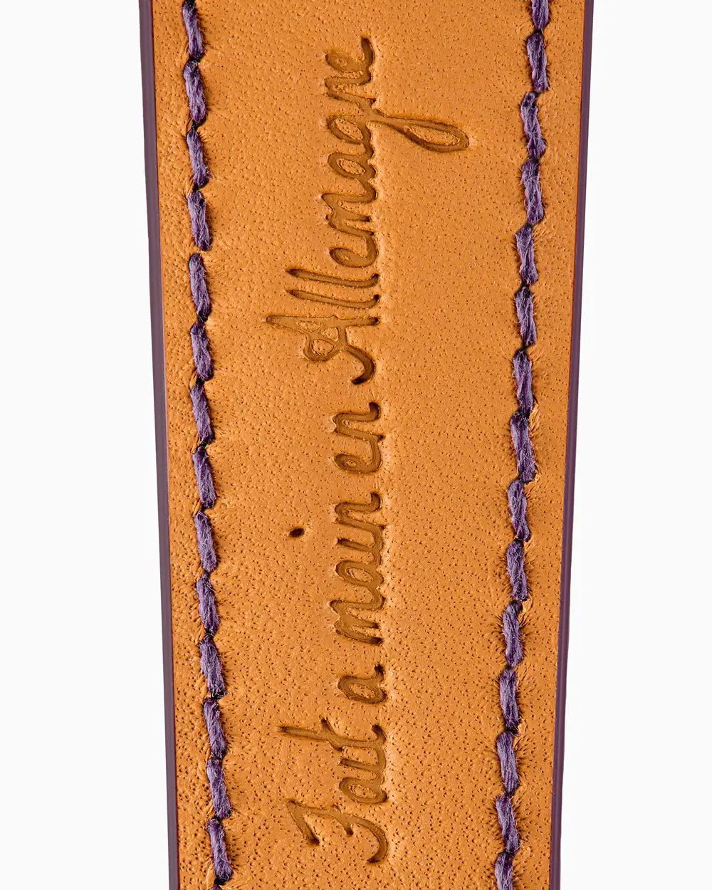 Janus Suede luxury Apple Watch leather band closeup