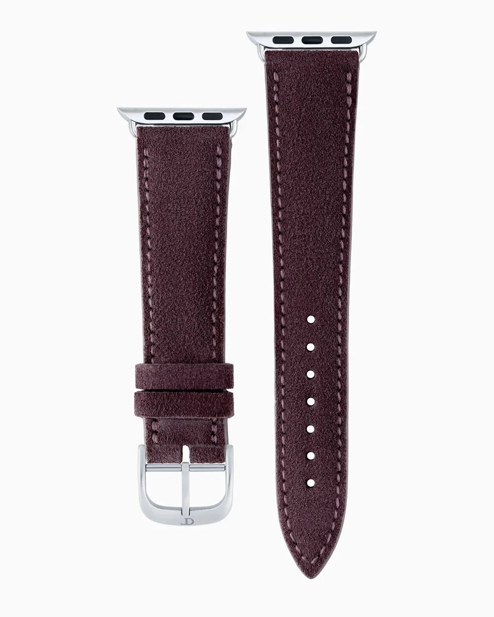 Janus Suede luxury Apple Watch leather band straight from above