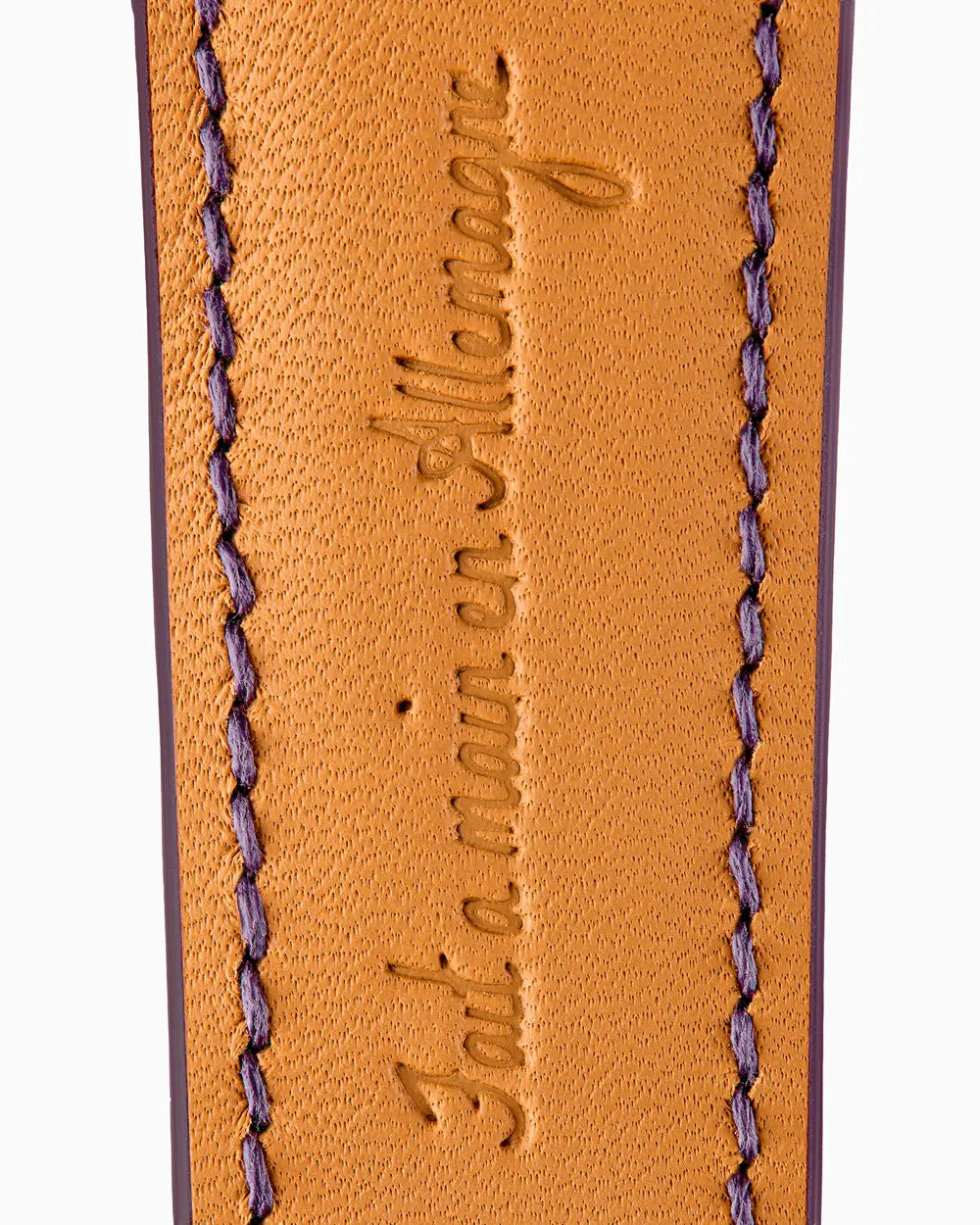 Janus Suede luxury Apple Watch leather band closeup