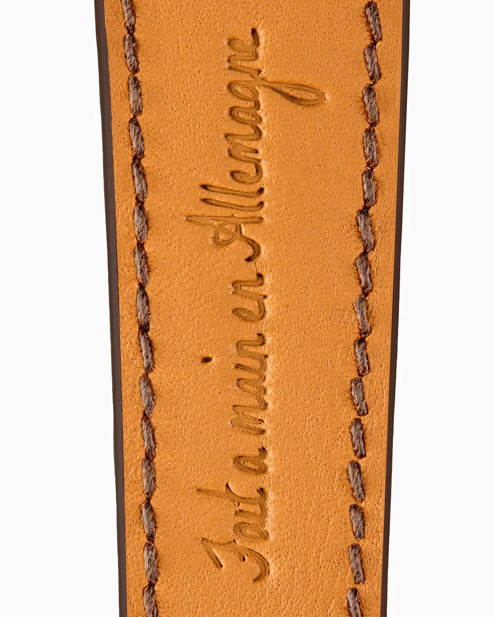 Janus Suede luxury Apple Watch leather band closeup