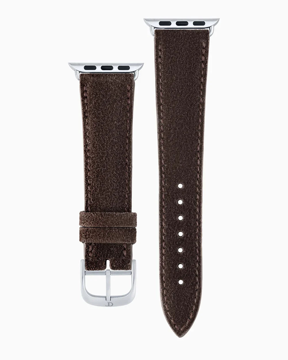 Janus Suede luxury Apple Watch leather band straight from above