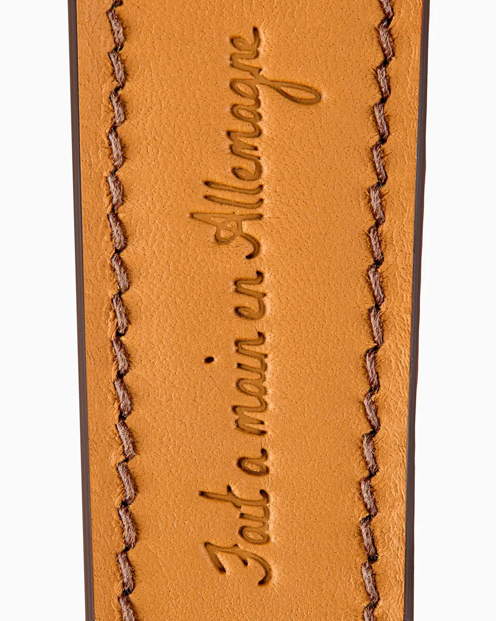 Janus Suede luxury Apple Watch leather band closeup