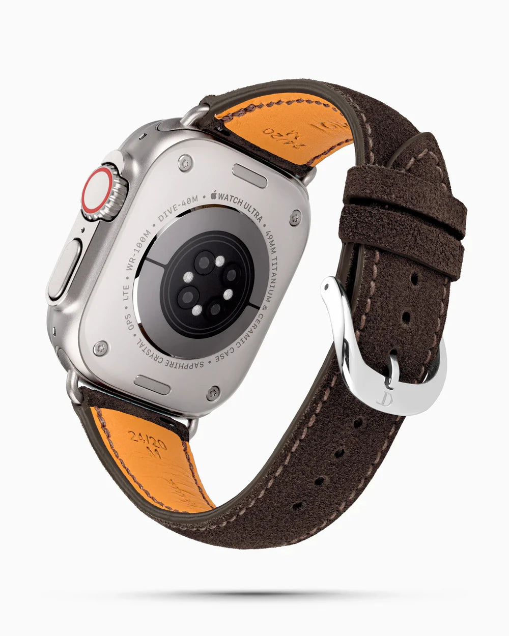 Janus Suede luxury Apple Watch leather band circular image