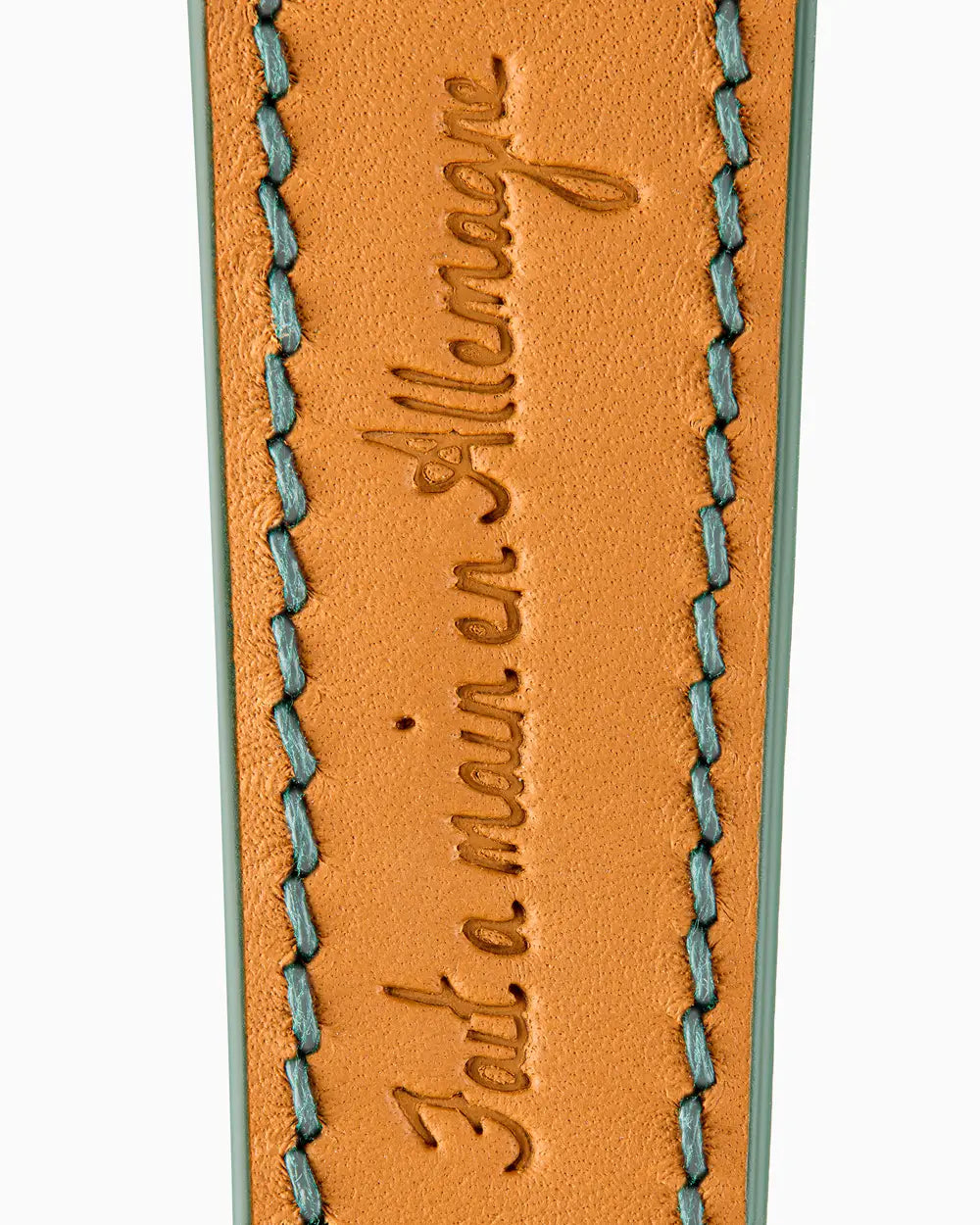 Janus Suede luxury Apple Watch leather band closeup