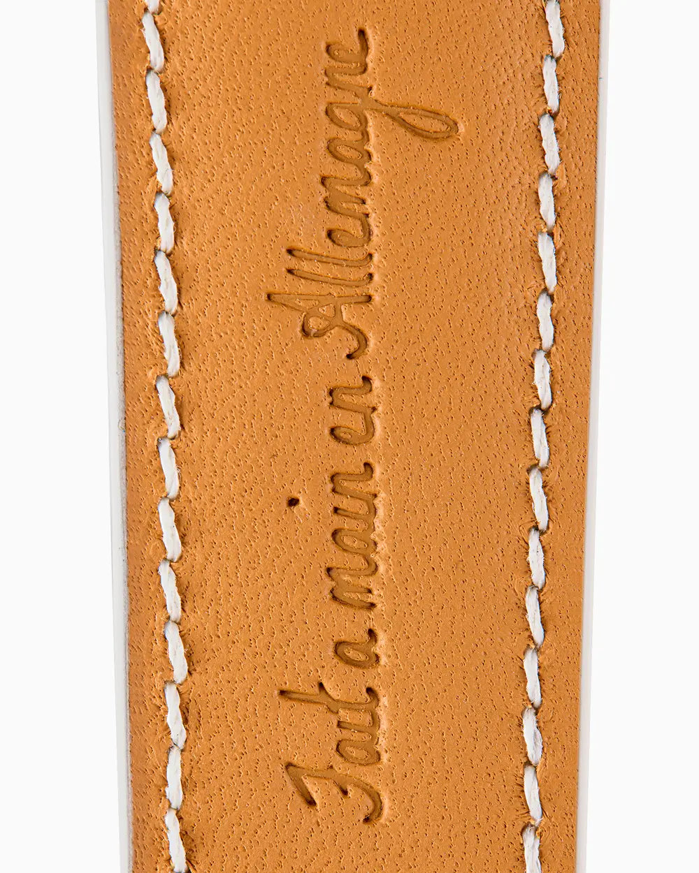 Janus Suede luxury Apple Watch leather band closeup