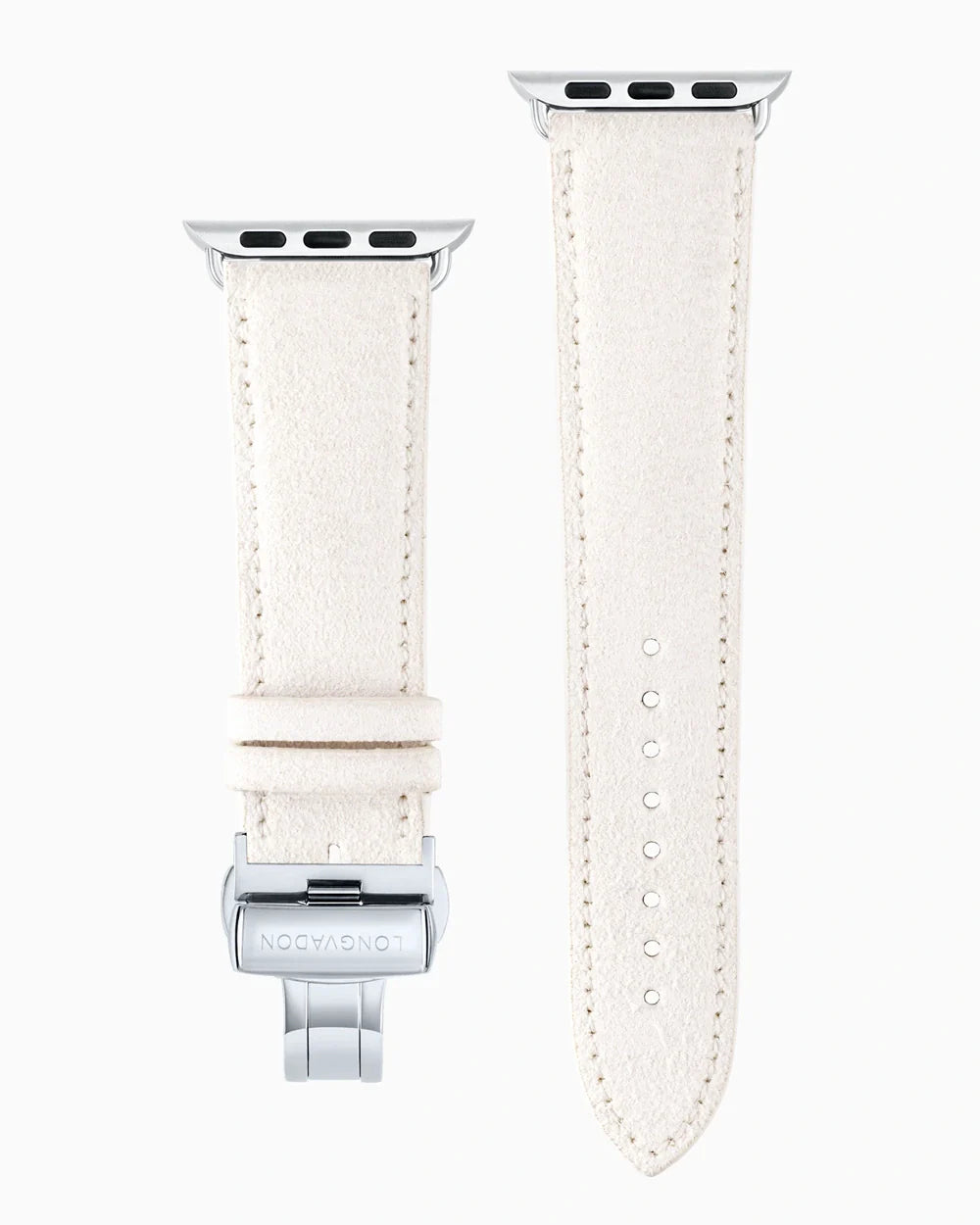 Janus Suede luxury Apple Watch leather band straight from above
