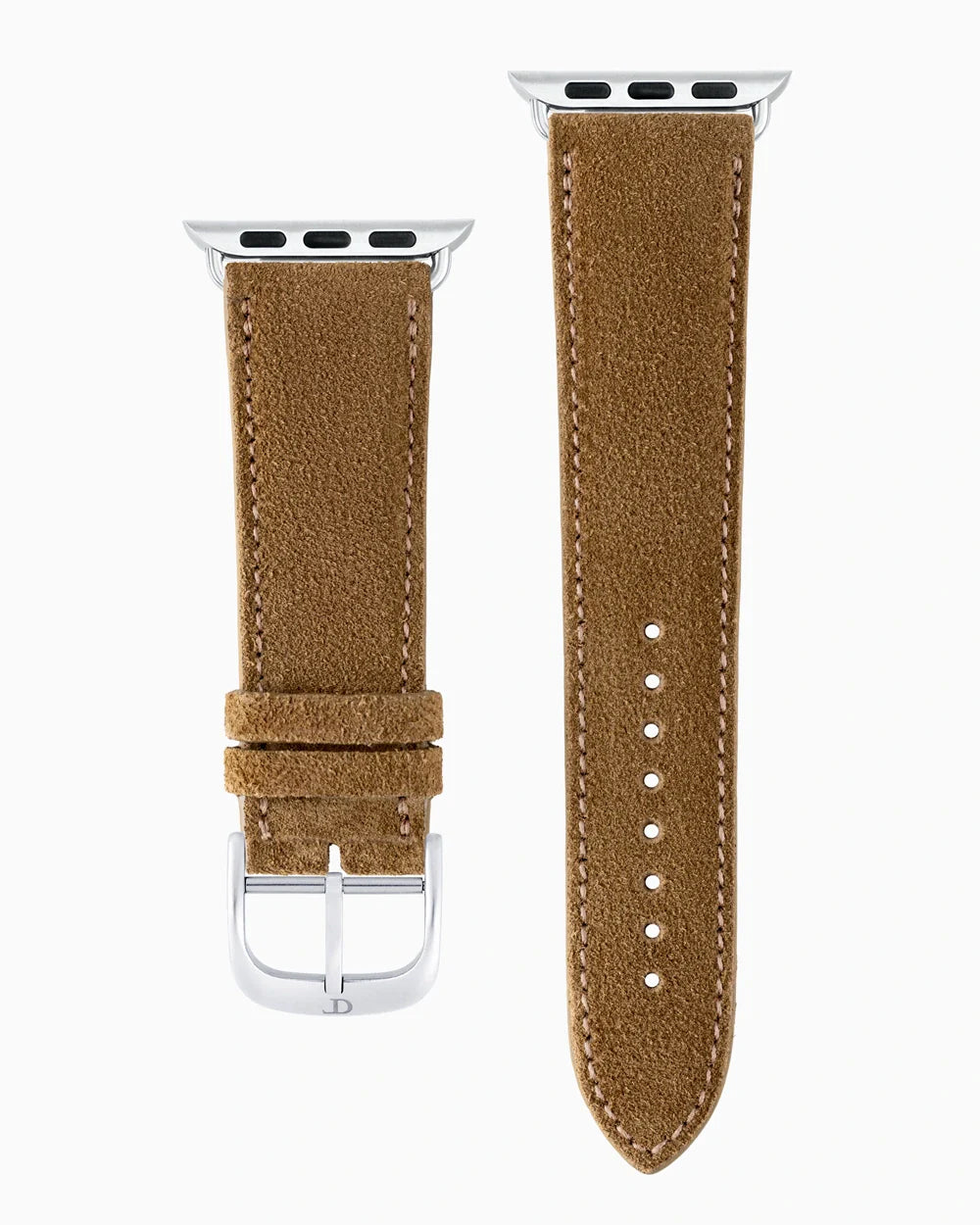 Janus Suede luxury Apple Watch leather band straight from above