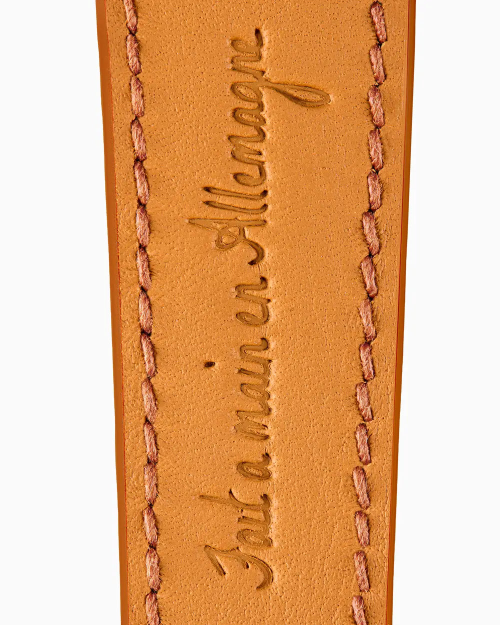 Janus Suede luxury Apple Watch leather band closeup