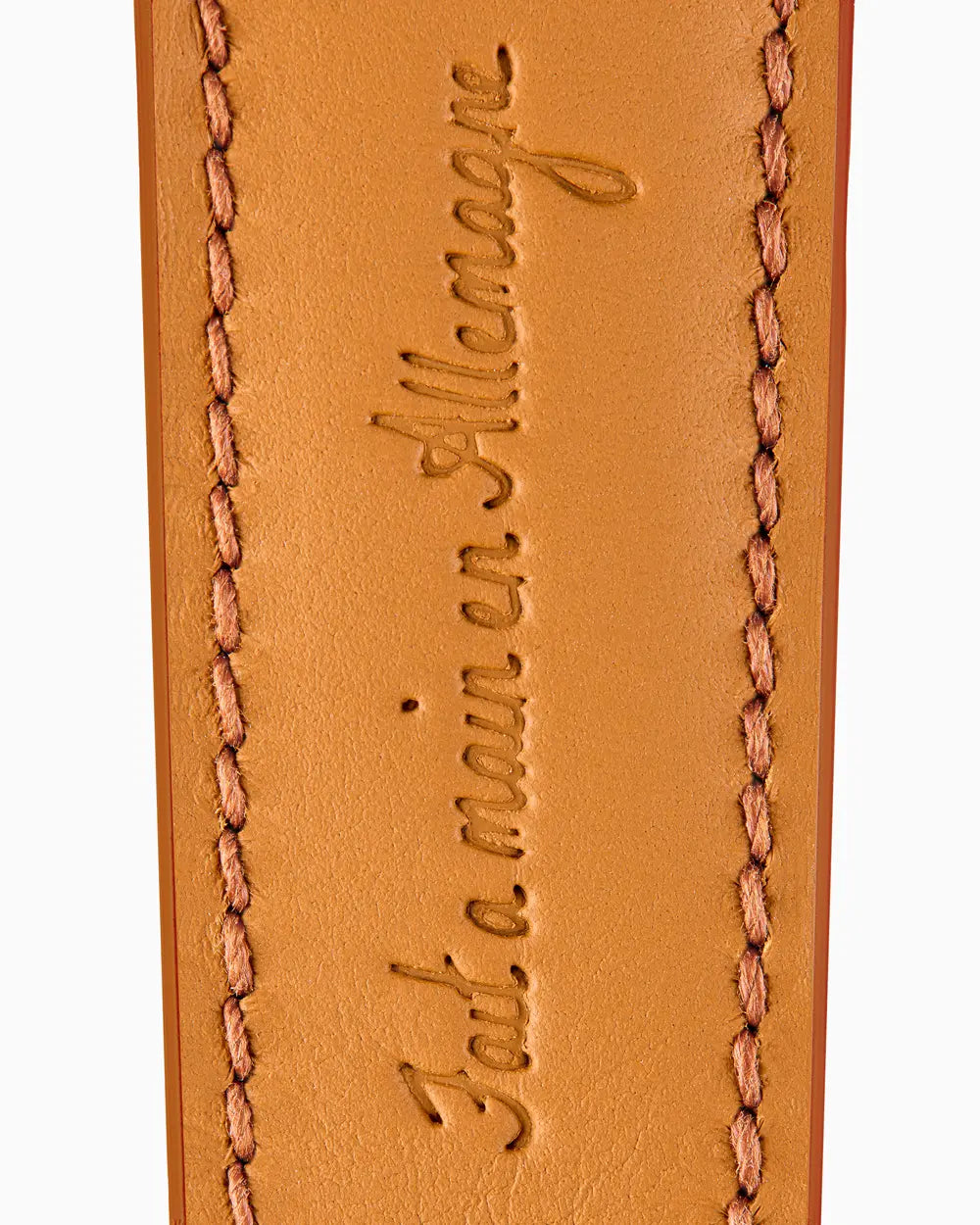 Janus Suede luxury Apple Watch leather band closeup