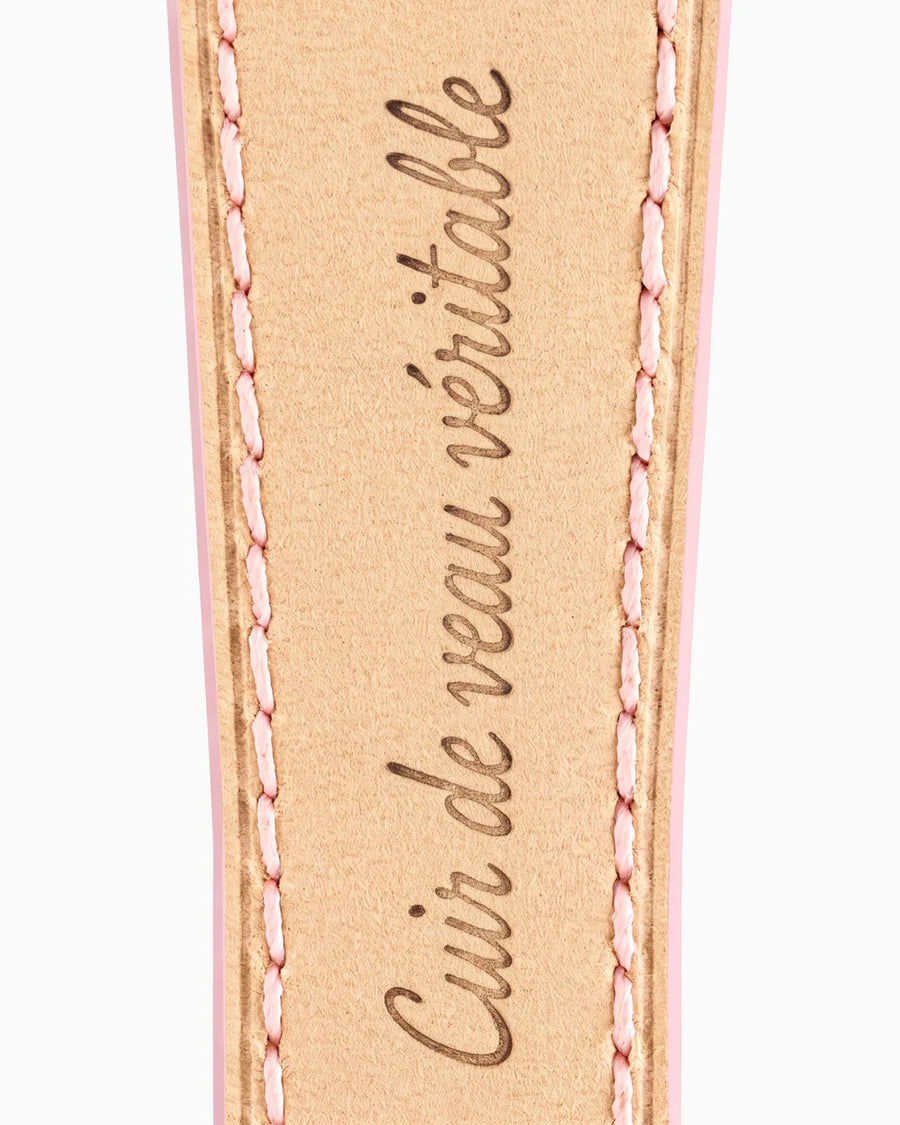 Calfskin lining with Cuir de veau véritable lettering