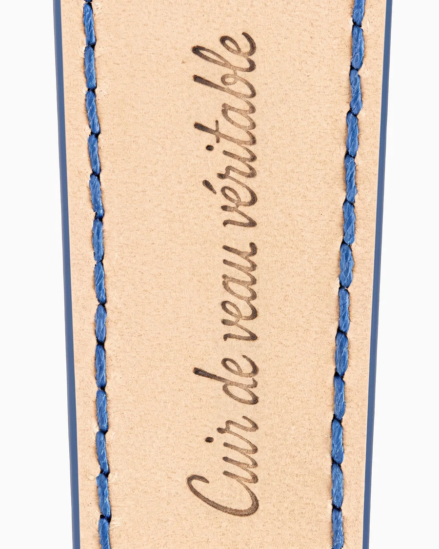 Calfskin lining with Cuir de veau véritable lettering