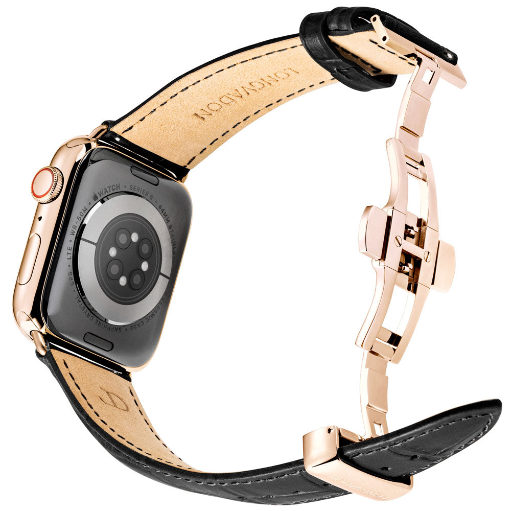 Men's Matte Midnight Black w/ Rose Gold Clasp