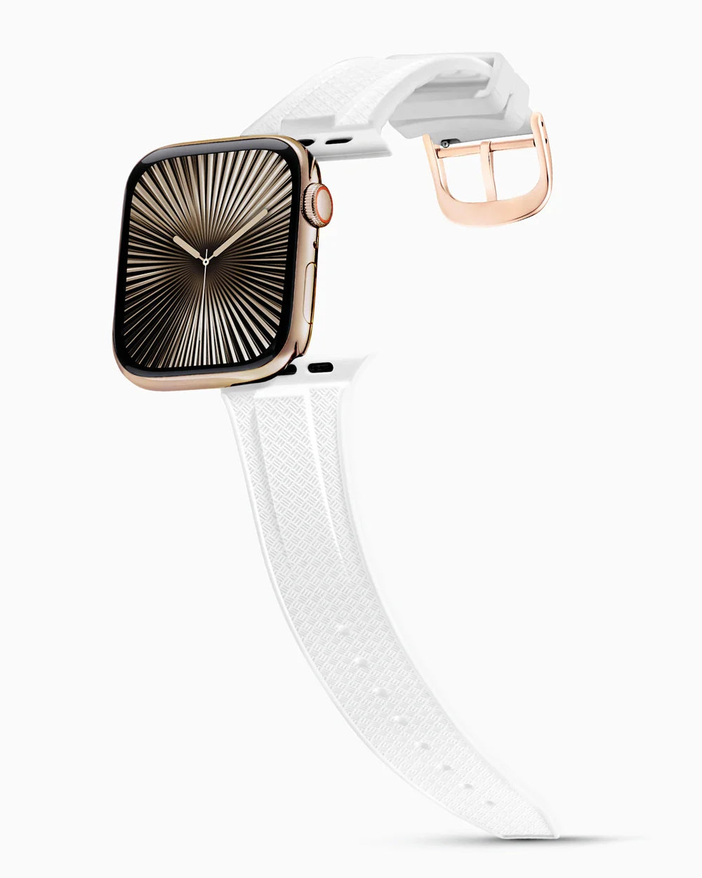 Voyager Series rubber luxury apple watch band main image rose gold