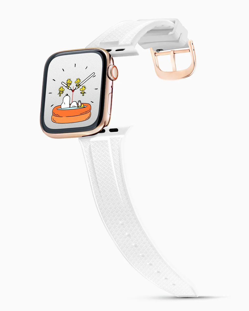 Voyager Series rubber luxury apple watch band main image rose gold