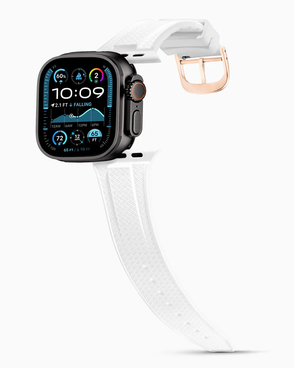 Voyager Series rubber luxury apple watch band main image rose gold