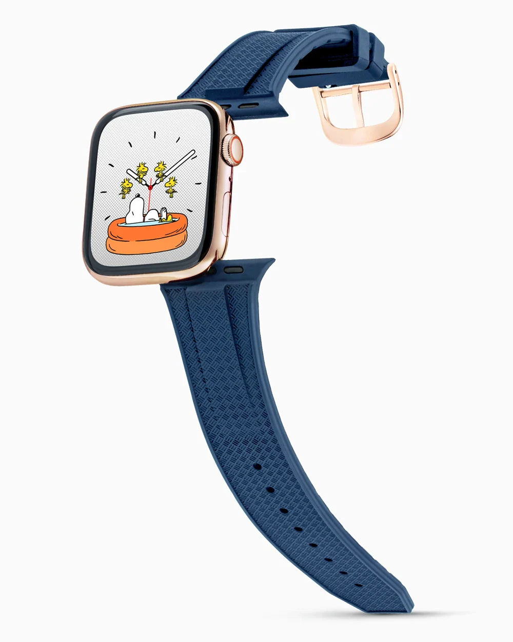 Voyager Series rubber luxury apple watch band main image rose gold