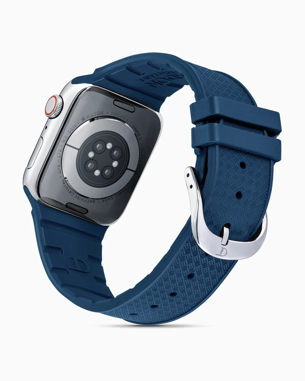 Luxury apple watch band in rubber floating in the air