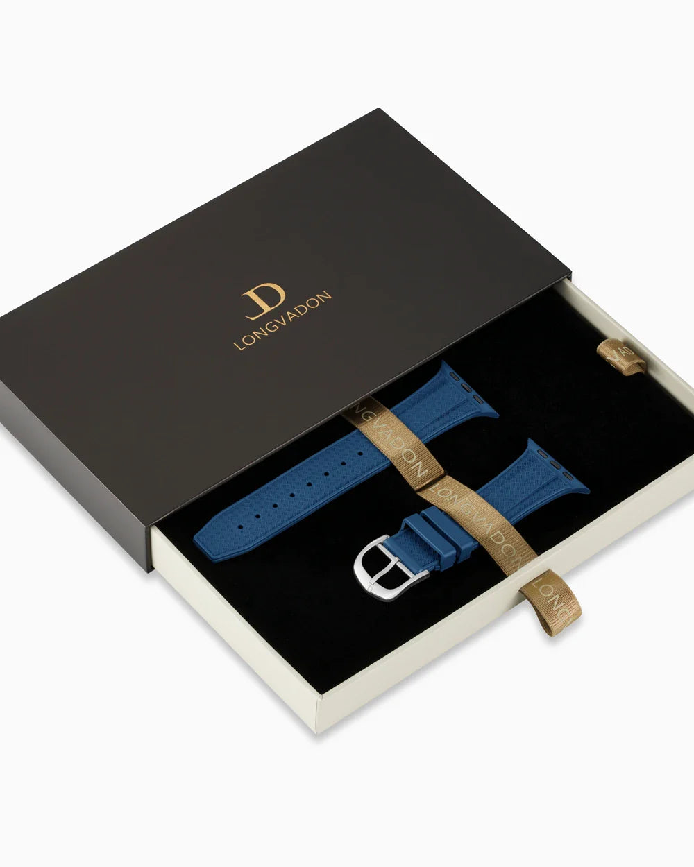 Voyager Series rubber luxury apple watch band in a box