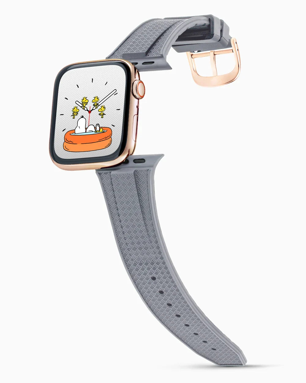 Voyager Series rubber luxury apple watch band main image rose gold