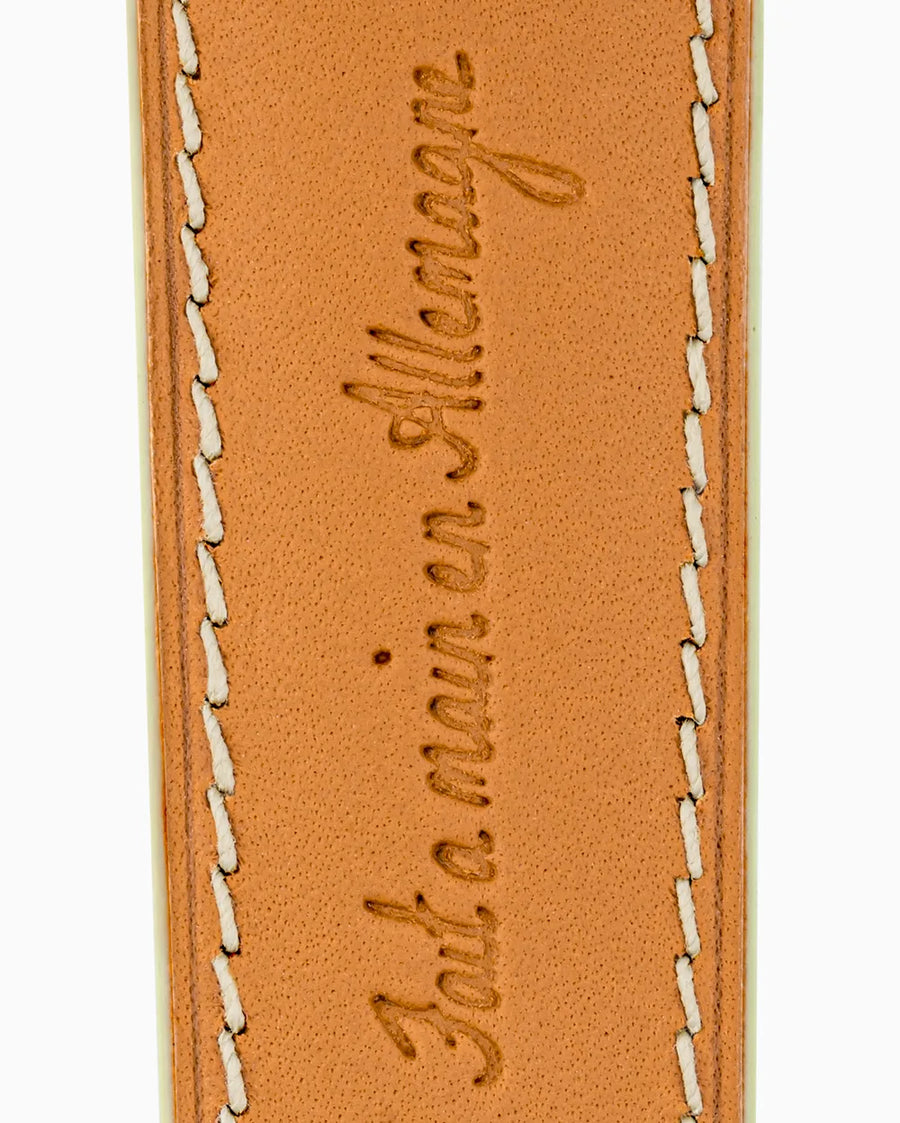 Swift Series luxury Apple Watch leather band closeup