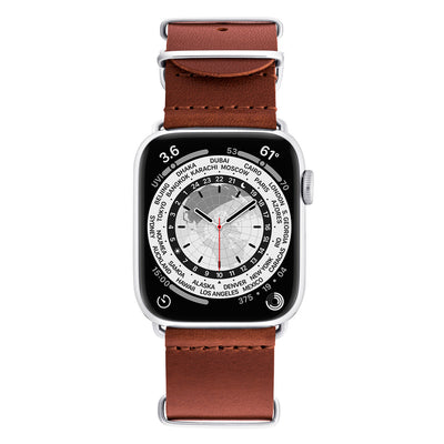 45MM Mahogany Brown w/ Silver Details