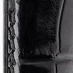 Caiman Series 3 | Noir Verni — patent surface detail